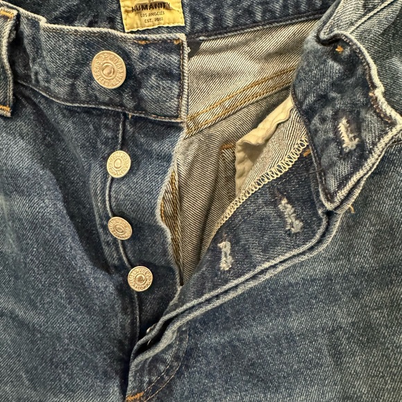 Citizens of Humanity (CoH) Charlotte Crop High-Rise Straight Jeans. Button Fly - Picture 6 of 12